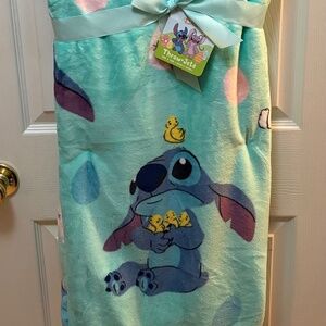 Disney Stitch Easter Plush Throw Blanket 60 x 70 NWT